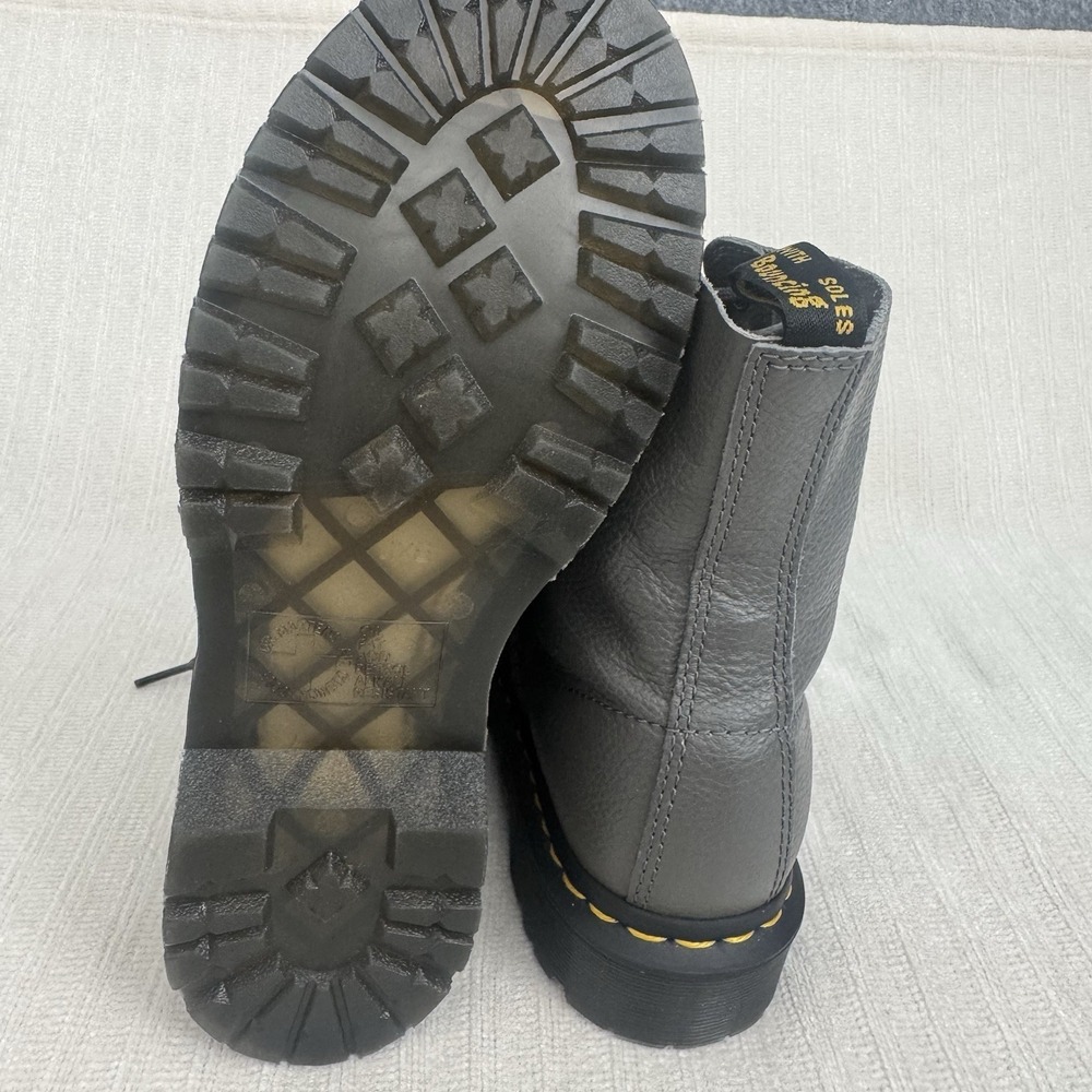 Dr Martens 1460 Pascal Leather 8 Eye Boots Gray Womens 7 NWOT - Picture 9 of 14